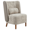 Poltrona Decorativa Verso Pes Madeira Boucle E Courino TCE 1018 TCS 726 MOLL