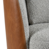 Poltrona Decorativa Verso Pes Madeira Boucle E Courino TCE 1018 TCS 727 MOLL