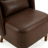 Poltrona Decorativa Verso Pes Madeira Courino TCS 721 MOLL