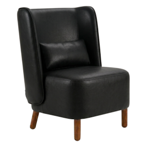 Poltrona Decorativa Verso Pes Madeira Courino TCS 724 MOLL