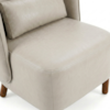 Poltrona Decorativa Verso Pes Madeira Courino TCS 725 MOLL