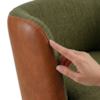 Poltrona Decorativa Verso Pes Madeira Linho Color Trend E Courino MOLL TCA 307 TCS 727
