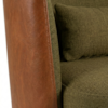 Poltrona Decorativa Verso Pes Madeira Linho Color Trend E Courino MOLL TCA 307 TCS 727