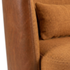 Poltrona Decorativa Verso Pes Madeira Linho Color Trend E Courino TCA 219 TCS 727 MOLL