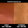Poltrona Decorativa Verso Pes Madeira Linho Color Trend E Courino TCA 303 TCS 727 MOLL