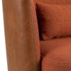 Poltrona Decorativa Verso Pes Madeira Linho Color Trend E Courino TCA 303 TCS 727 MOLL