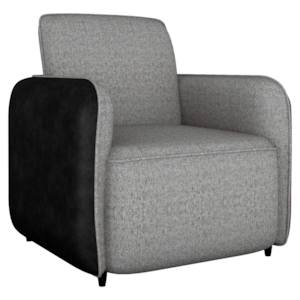 Poltrona Decorativa Zuquire 76 cm Plano Milenum Palha Corino Preto Milani Store