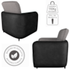 Poltrona Decorativa Zuquire 76 cm Plano Milenum Palha Corino Preto Milani Store