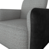 Poltrona Decorativa Zuquire 76 cm Plano Milenum Palha Corino Preto Milani Store
