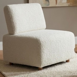 Poltrona Modular Block Pes Madeira Boucle TCE 1010 MOLL