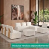 Poltrona Modular Block Pes Madeira Boucle TCE 1010 MOLL