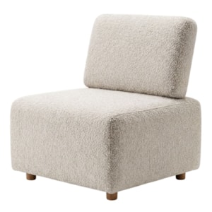 Poltrona Modular Block Pes Madeira Boucle TCE 1018 MOLL