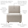 Poltrona Modular Block Pes Madeira Boucle TCE 1018 MOLL