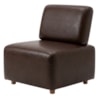 Poltrona Modular Block Pes Madeira Courino TCS 721 MOLL