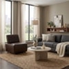 Poltrona Modular Block Pes Madeira Courino TCS 721 MOLL