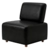 Poltrona Modular Block Pes Madeira Courino TCS 724 MOLL