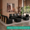 Poltrona Modular Block Pes Madeira Courino TCS 724 MOLL
