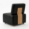 Poltrona Modular Block Pes Madeira Courino TCS 724 MOLL