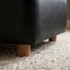 Poltrona Modular Block Pes Madeira Courino TCS 724 MOLL