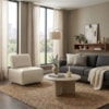 Poltrona Modular Block Pes Madeira Courino TCS 725 MOLL