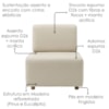 Poltrona Modular Block Pes Madeira Courino TCS 725 MOLL