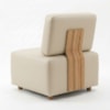 Poltrona Modular Block Pes Madeira Courino TCS 725 MOLL