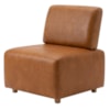 Poltrona Modular Block Pes Madeira Courino TCS 727 MOLL