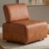 Poltrona Modular Block Pes Madeira Courino TCS 727 MOLL