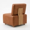 Poltrona Modular Block Pes Madeira Courino TCS 727 MOLL