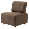 Poltrona Modular Block Pes Madeira Courino TCS 729 MOLL