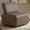 Poltrona Modular Block Pes Madeira Courino TCS 729 MOLL