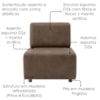 Poltrona Modular Block Pes Madeira Courino TCS 729 MOLL