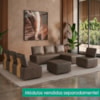 Poltrona Modular Block Pes Madeira Courino TCS 729 MOLL