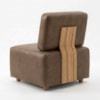 Poltrona Modular Block Pes Madeira Courino TCS 729 MOLL