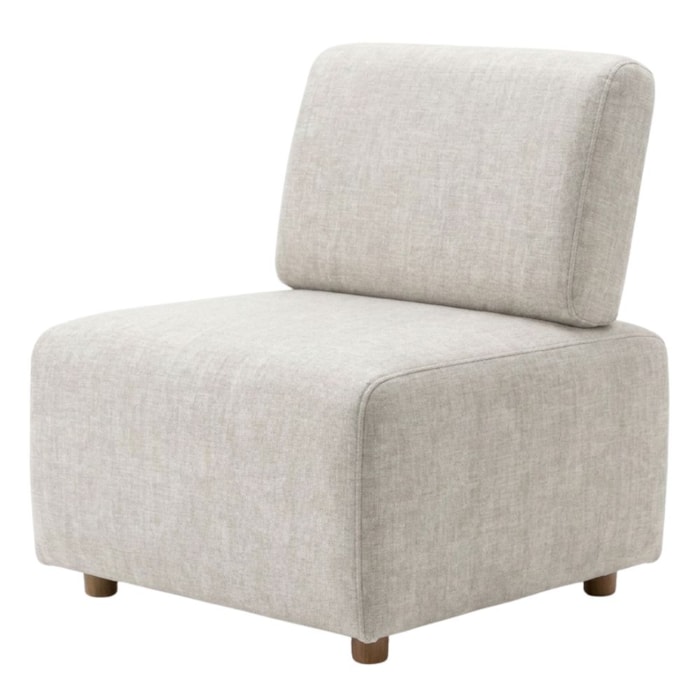 Poltrona Modular Block Pes Madeira Linho TCS 701 MOLL