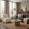 Poltrona Modular Block Pes Madeira Linho TCS 701 MOLL