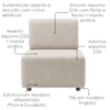 Poltrona Modular Block Pes Madeira Linho TCS 701 MOLL