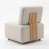 Poltrona Modular Block Pes Madeira Linho TCS 701 MOLL