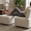 Poltrona Modular e Puff Block Pes Madeira Boucle TCE 1010 MOLL