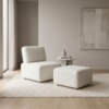 Poltrona Modular e Puff Block Pes Madeira Boucle TCE 1010 MOLL
