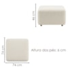 Poltrona Modular e Puff Block Pes Madeira Boucle TCE 1010 MOLL