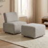 Poltrona Modular e Puff Block Pes Madeira Boucle TCE 1018 MOLL