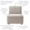 Poltrona Modular e Puff Block Pes Madeira Boucle TCE 1018 MOLL