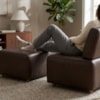 Poltrona Modular e Puff Block Pes Madeira Courino TCS 721 MOLL