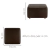 Poltrona Modular e Puff Block Pes Madeira Courino TCS 721 MOLL