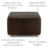 Poltrona Modular e Puff Block Pes Madeira Courino TCS 721 MOLL