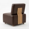Poltrona Modular e Puff Block Pes Madeira Courino TCS 721 MOLL