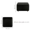 Poltrona Modular e Puff Block Pes Madeira Courino TCS 724 MOLL