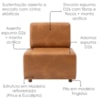 Poltrona Modular e Puff Block Pes Madeira Courino TCS 727 MOLL