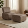 Poltrona Modular e Puff Block Pes Madeira Courino TCS 729 MOLL